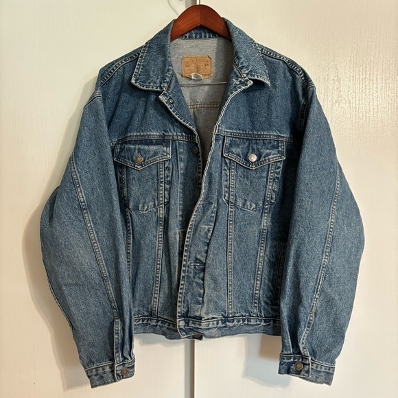 GAP Other - 1980s GAP Mens Denim Jacket Medium Made in USA Vintage Trucker Boho Hippie